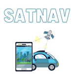 Homepage 19 a collection of icons. a satelite, a car and a device. Rhodes Car Rentals provide the option of satnav at their car hires