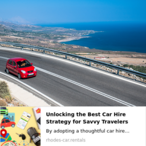 8 3 Car Hire in Crete: One Car, Many Destinations